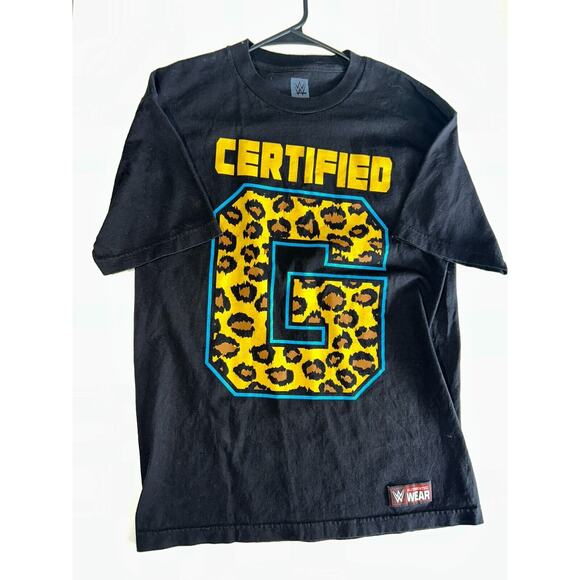 Wwe Enzo And Big Cass T-Shirt Men's Medium Black Leopard Print - Picture 1 of 7